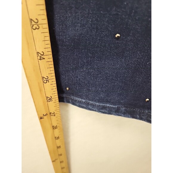Christopher & Banks Petite Womens Jeans Blue L Jeggings Stretch Skinny Ankle - Picture 9 of 14